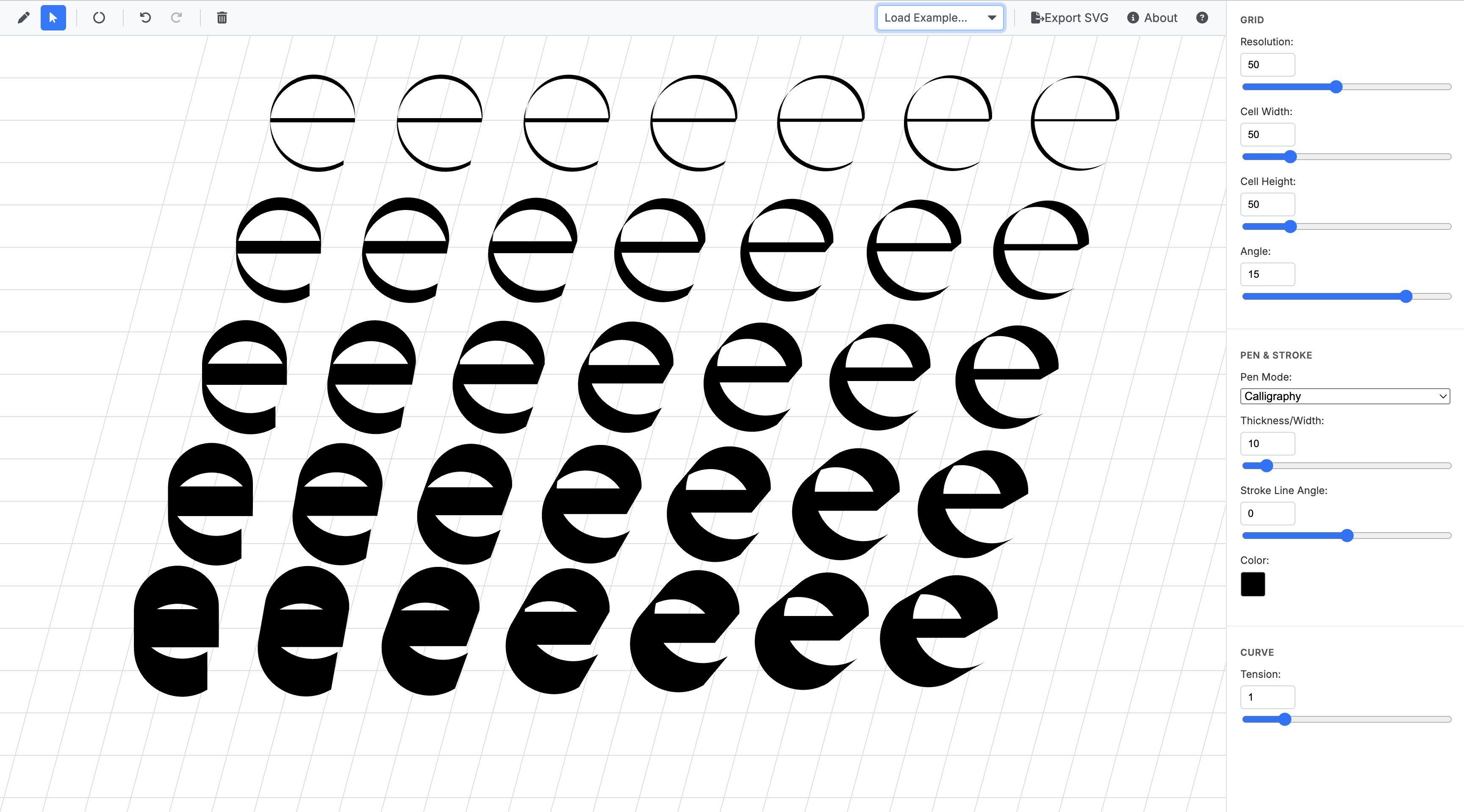 A MetaFont tool interface